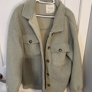 Bluenotes Light Gray Sherpa Jacket